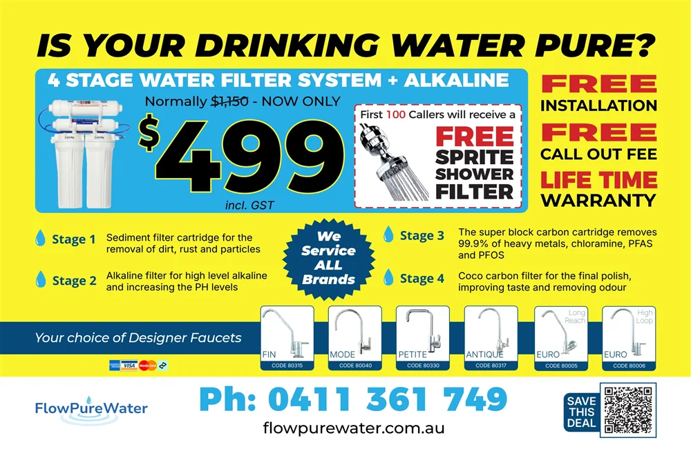 4-stage water filter system $499