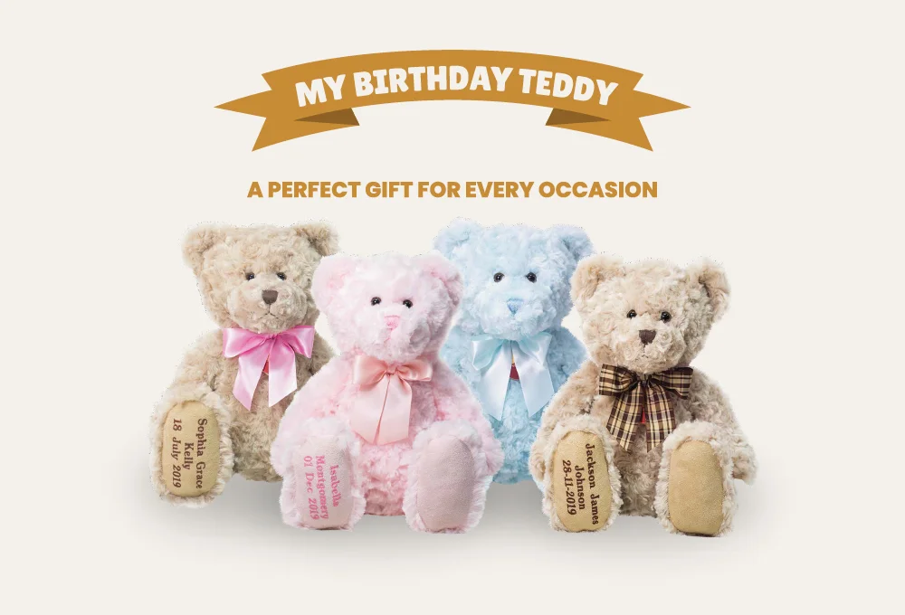Free bear with every personalised teddy purchased